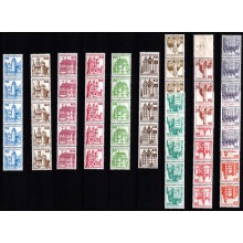 Vesttyskland. Lot med 5-stribet med nr. Dobbeltplanche. Postfrisk.